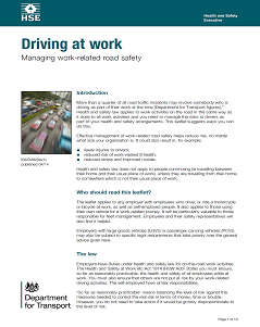 HSE Publication - Driving at work